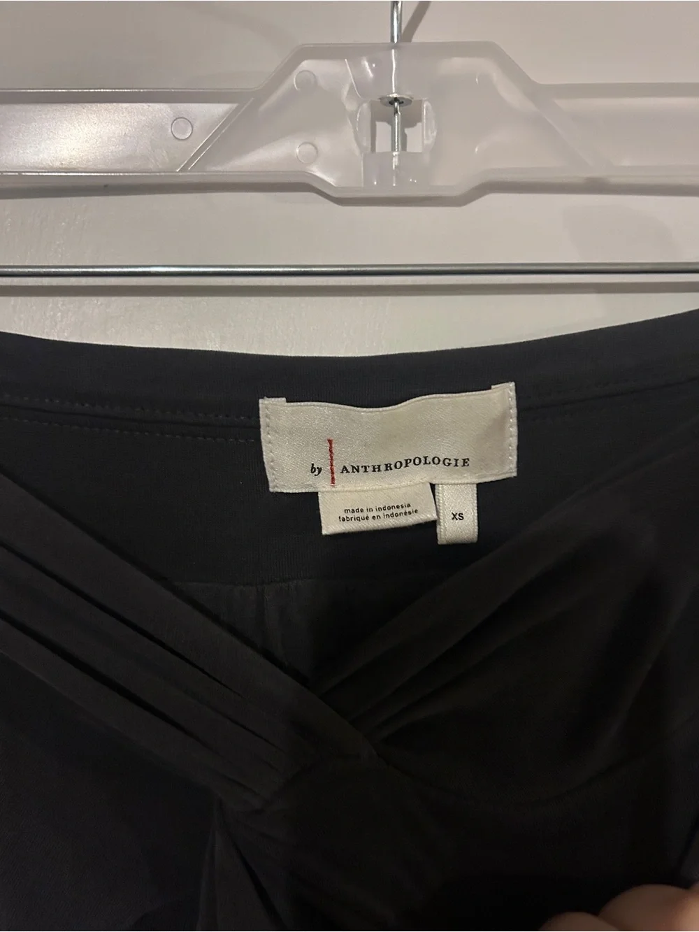 Anthropologie Charcoal Midi Skirt with Twist Front